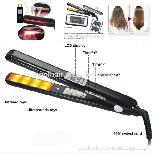 2017 Private label professional nano titanium infrared ionic hair straightener/hair flat irons/hair iron
